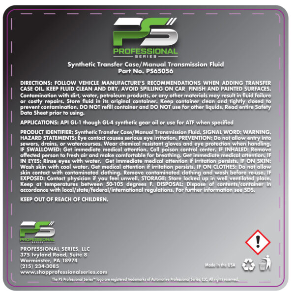 Synthetic Transfer Case Manual Transmission Fluid 64 oz. - Image 2
