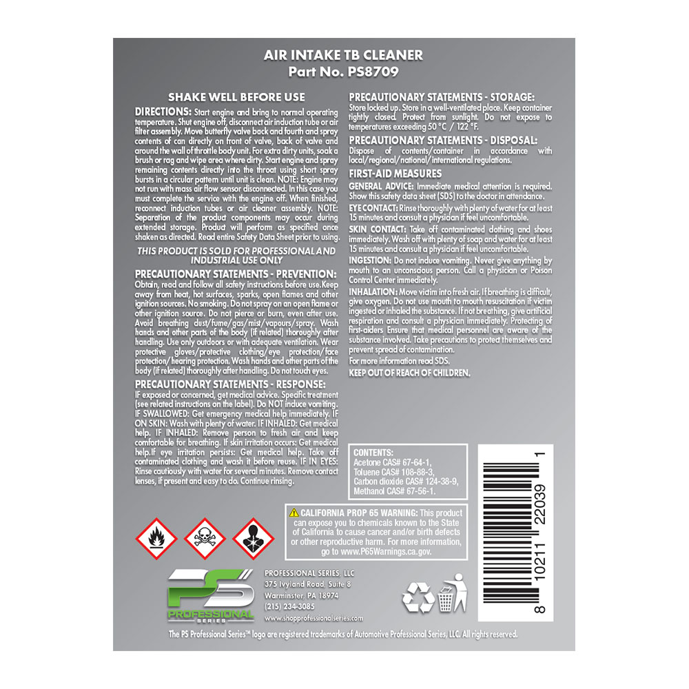 Air Intake TB Cleaner 4.5 oz. - Image 2